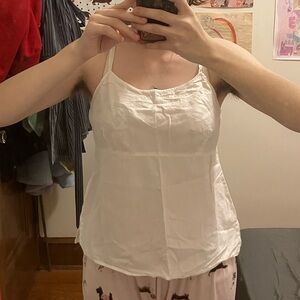 Light summer tank cami bow embroidered